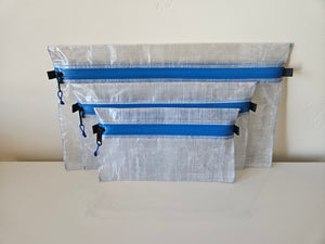 Ultralight Rectangle Zipper Pouches - Clear 1.43 oz/yd Dyneema