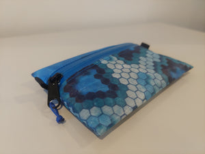 Ultralight Zipper Wallet - Blue Hexcam Dyneema