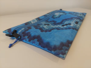 Ultralight Rectangle Zipper Pouches - Blue Hexcam Dyneema